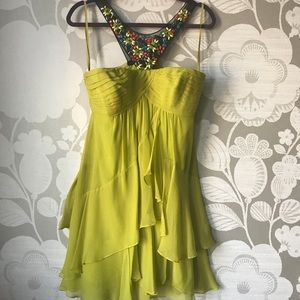 BCBG Lime Green Cocktail Dress (Size: 10)